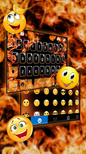 Burn Fire Keyboard Theme Screen 2