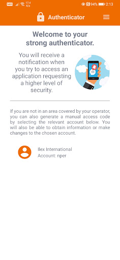 Sign&go Authenticator Screen 3