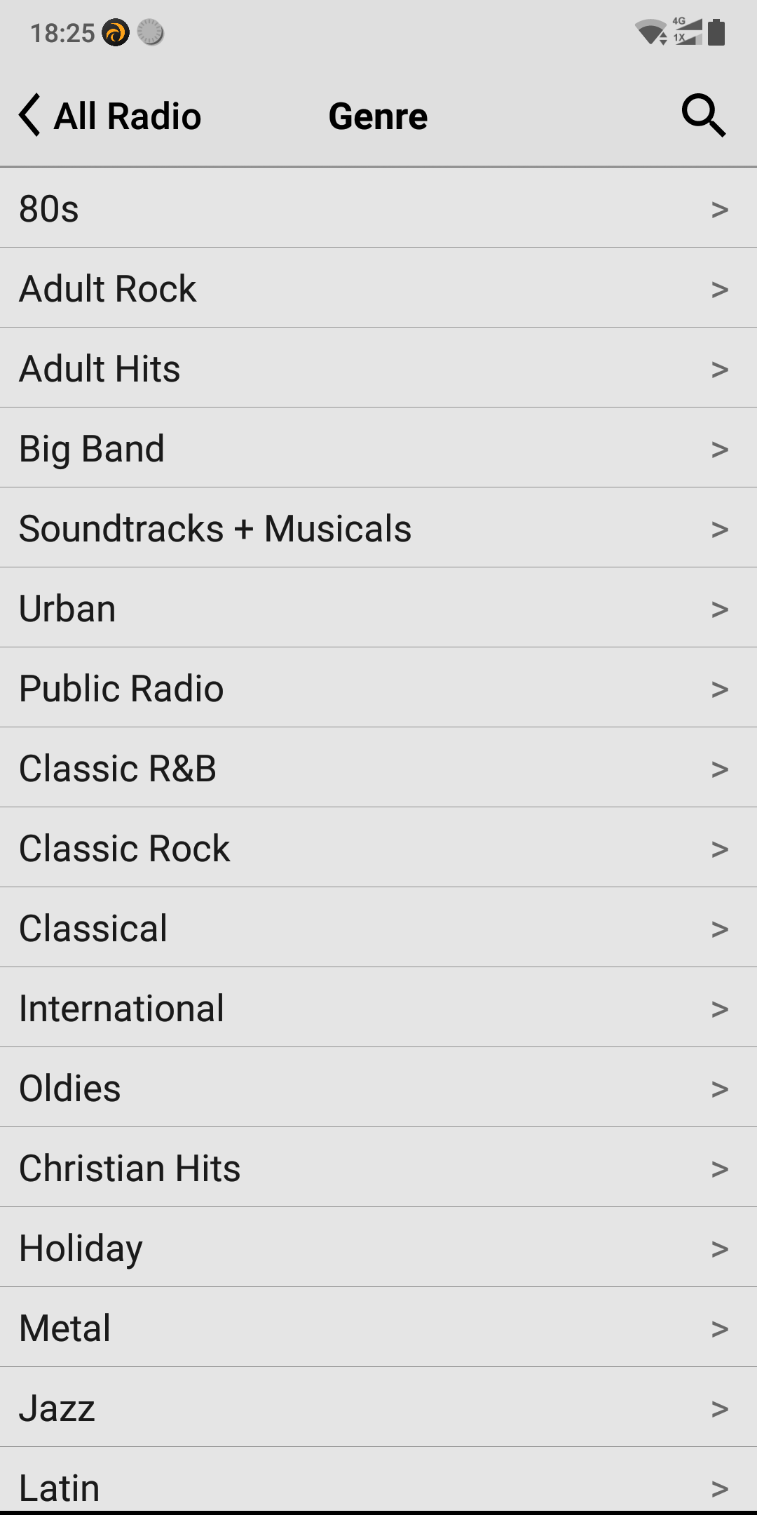 Android application CRadio screenshort