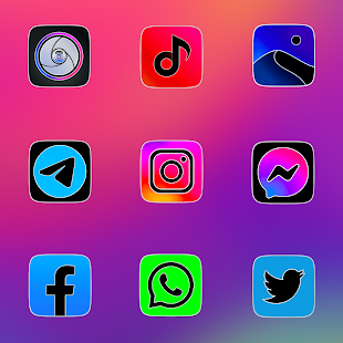 MIUl Fluo - Icon Pack لقطة شاشة