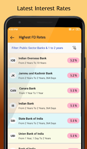 Bank FD Calculators - Fineezy Screen 2