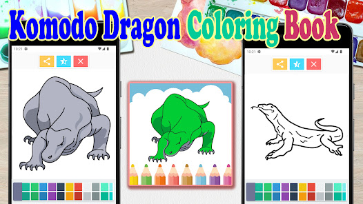 Komodo Dragon Coloring Book 1.1 APK + Mod (Unlimited money) untuk android