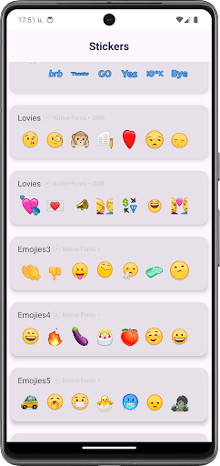 Thai fonts for FlipFont Screen 3