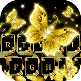 Gold butterfly keyboard icon