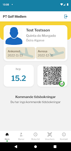 Android application PT Golf screenshort