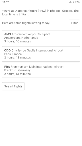 Android application Flight Simulator screenshort