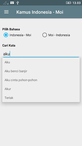 Kamus Indonesia - Moi
