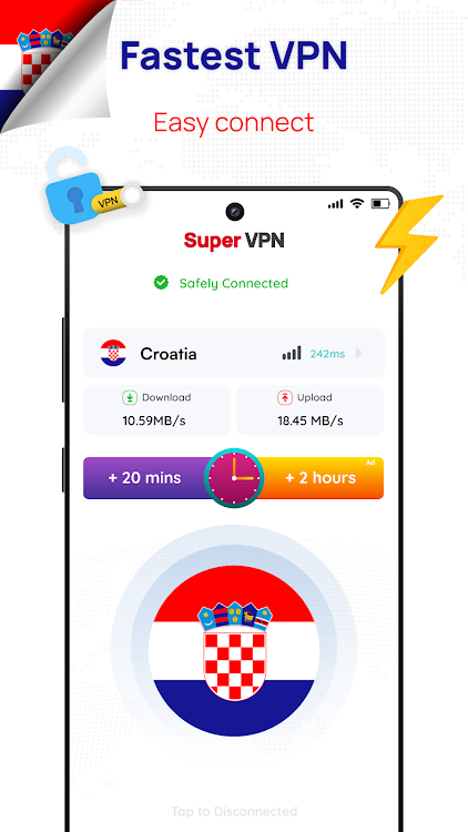 Croatia VPN: Get Croatia IP - New - (Android)