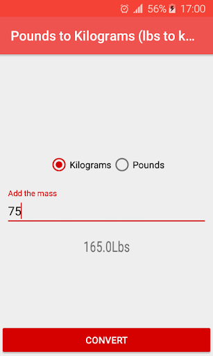Mega converter - Lbs to kg Screen 2