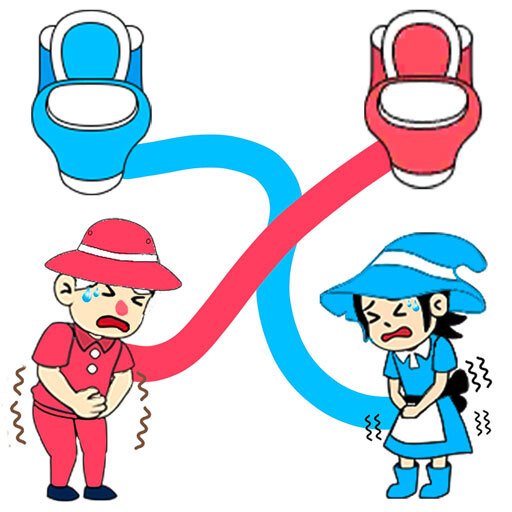 Toilet Rush, Race, Draw To Pee