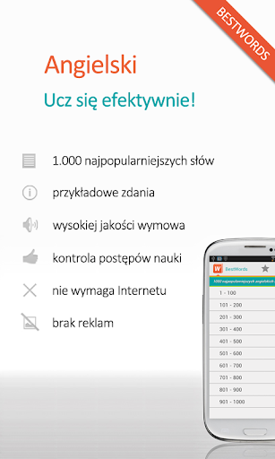 Android application Angielski Słówka: 1000 Ważnych screenshort