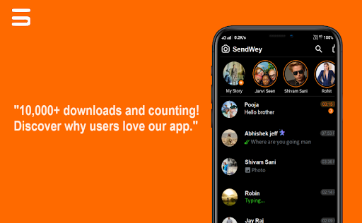 Android application heiStn: Social and Messages screenshort