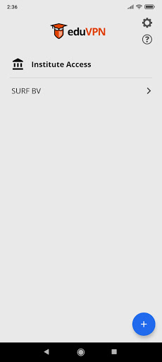 eduVPN Screen 3
