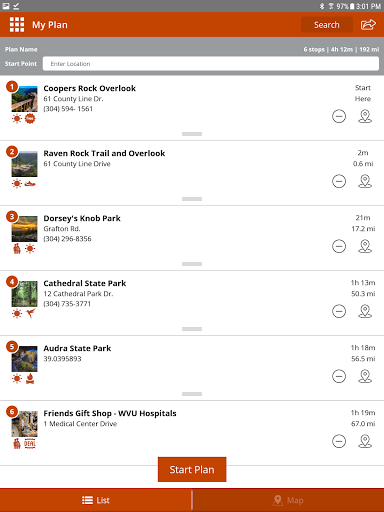 Screenshot of Visit Mountaineer Country