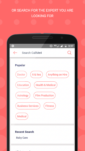 CallMe4 - Phone Consultation Screen 3