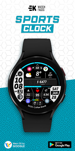 Android application Sports Clock - Watch Face screenshort
