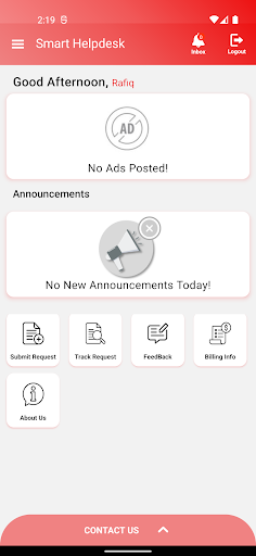 SmartFM Self Service Screen 3