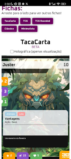 Android application TacaFicha 3DeTV screenshort