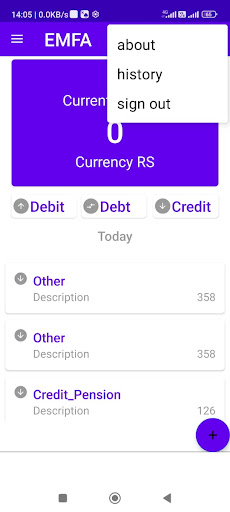 EMF - Expense Manager Finance Screen 2
