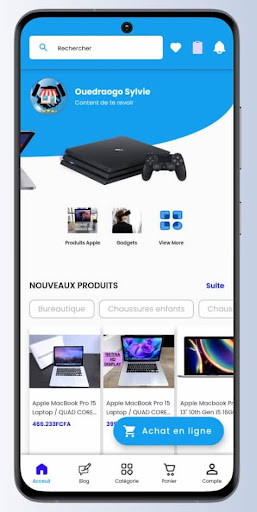 Android application E-Store : Ouvrez vous au monde screenshort