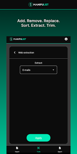 Manipulist Screen 3