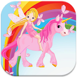 Pink Princess unicorn run icon