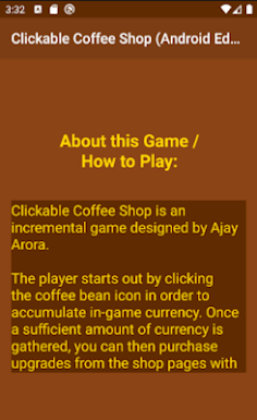 Clickable Coffee Shop (Android - Screenshot 2