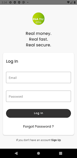 Android application CLA Pay screenshort