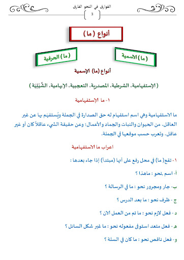 Al-Fawariq Fi An-Nahwi Fariq