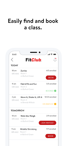 Screenshot of FitClub Members