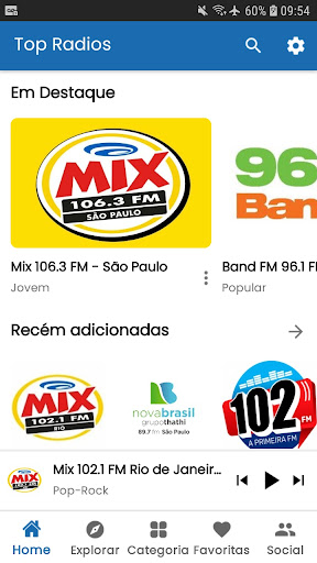 Android application Top Rádios: Estações AM & FM screenshort