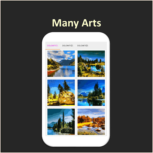 Android application Color by Number - dolomiti screenshort