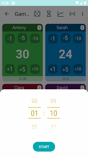 Score tracker Screen 3