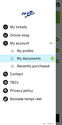 Android application RTC Nomade paiement screenshort