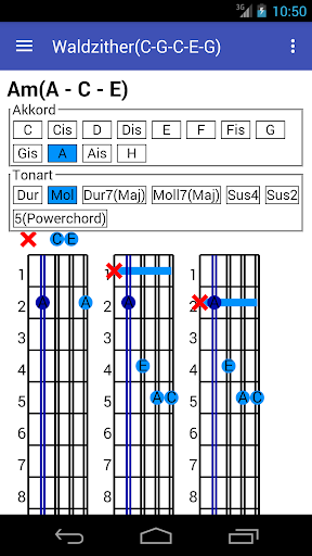 Grifftabelle z.B. Waldzither Screen 2