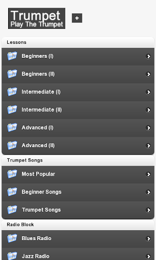 Android application Trumpet Lessons screenshort