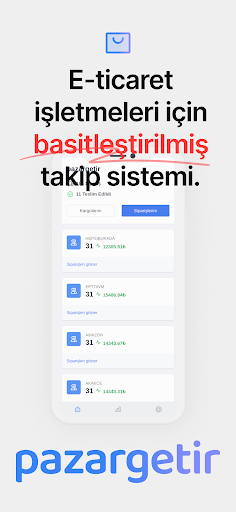 Android application Tüm E-Ticaret - pazargetir screenshort