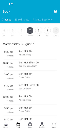 Zen Hot Yoga FW Screen 2