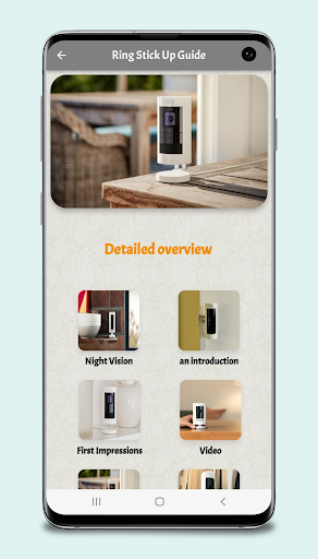 Android application Ring Stick Up Guide screenshort