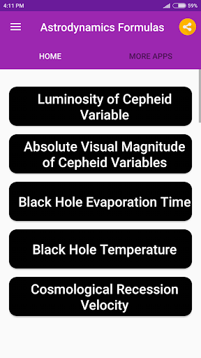 Astrodynamics Formulas Screen 2