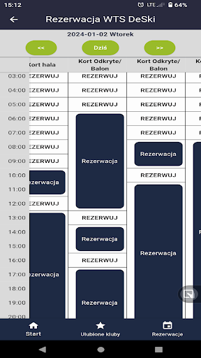 RezerwujKort.pl Screen 2