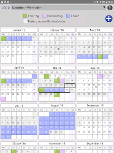 Bundesferien PRO, Ferien+Feiertage-Jahreskalender