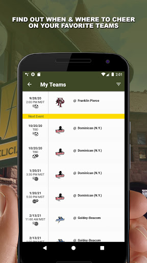 Felician Athletics Gameday Screen 2