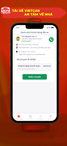 Android application VietCar - Dành cho tài xế screenshort