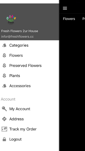 Android application Fresh Flowers screenshort