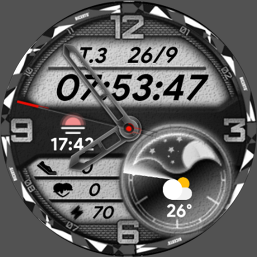 [N-SPORT523] BlackWhite Face logo