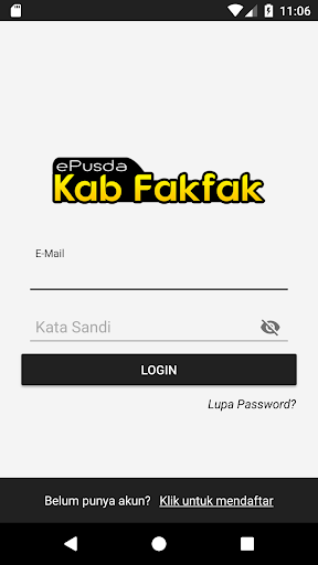 Android application ePusda Kab Fakfak screenshort