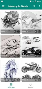 Motorcycle Sketch Drawing