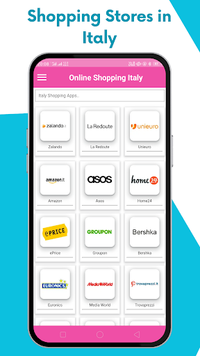 Android application Online Shopping Italy screenshort
