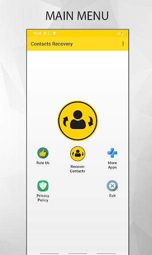 Android application Deleted contacts Recovery screenshort